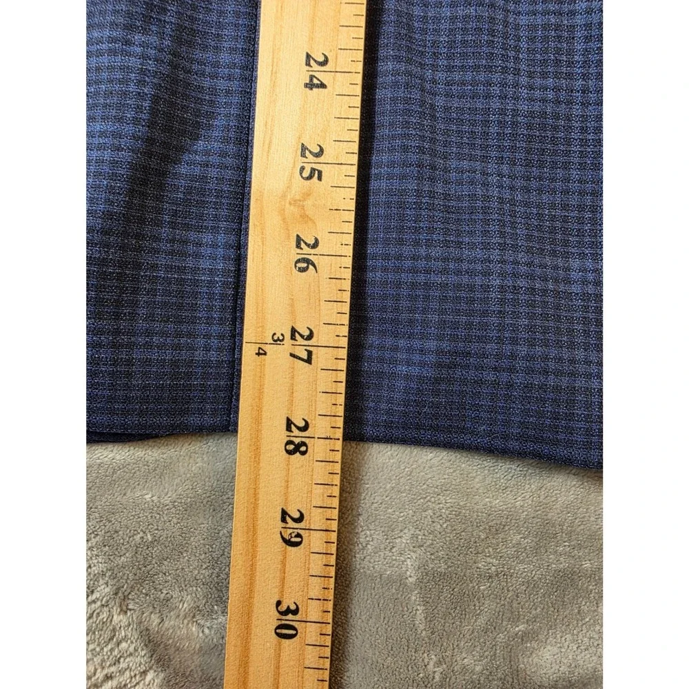 Jos. A. Bank  Traveler Travel Tech Slim Fit Wool Blend Blazer Men 38S Blue Plaid - Picture 8 of 10
